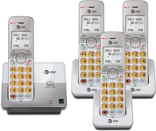 Vista 20 de AT&T - Teléfono inalámbrico expandible con sistema de respuesta y teclas XL retroiluminadas, 5 terminales Digital Answering System, Extra-Large