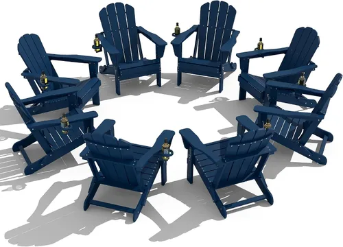 Vista 14 de Domi Folding Adirondack Chair with Cup Holder, Aruba