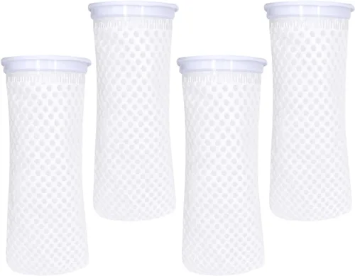 Vista 8 de 2 calcetines de filtro de panal de 4 pulgadas con anillo de 150 micras, diseño de panal 3D, bolsas de filtro de fieltro para acuario acuario de agua