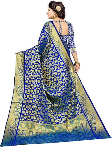 Vista 3 de EK-PAL Banarasi - Sari de seda con blusa para mujer
