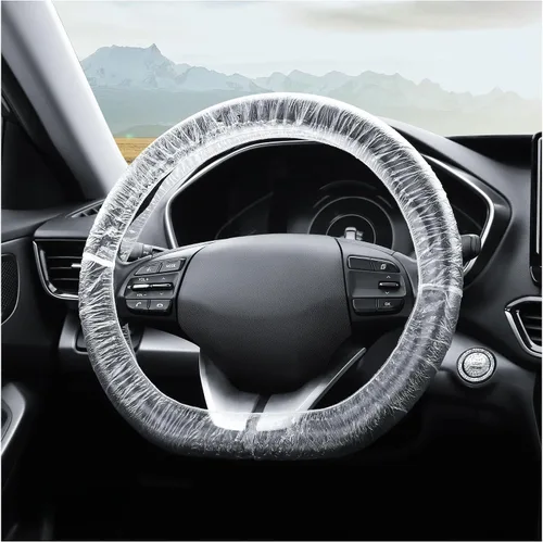 Vista 8 de 100 unidades de fundas desechables para volante, protector desechable para volante con elástico para evitar rozaduras y arañazos, funda universal