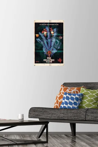 Vista 2 de Trends International Netflix Stranger Things: Season 4 - Póster de pared con pasadores de presión del club Hellfire