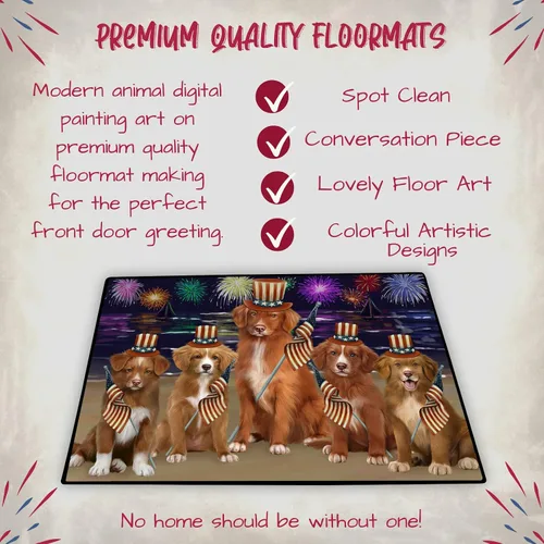 Vista 5 de Doggie of the Day Nova Scotia Duck Tolling Retriever Dogs Floor Mat - 4th of July Independence Day - Best Dog Doormat - Protector Decor - Unique