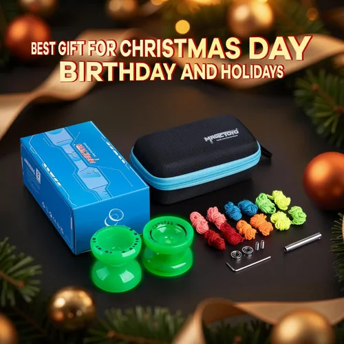 Vista 8 de MAGICYOYO Fingerspin - Yoyo que brilla en la oscuridad, Yoyo de doble propósito sensible y no sensible para niños de 8 a 12 años, yoyos