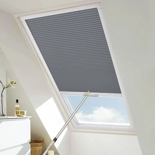 Vista 16 de Persianas y persianas opacas para ventana, persianas celulares inalámbricas con aislamiento térmico, persianas de panal para ventanas inclinadas