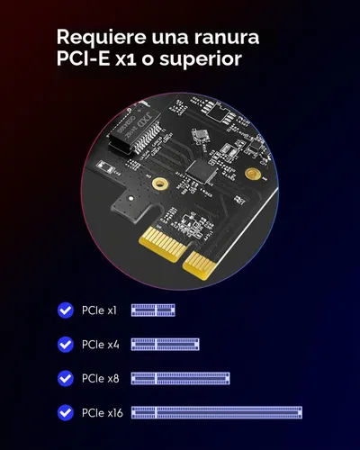 Vista 4 de Cudy Tarjeta de red PCIe Ethernet 2.5G de bajo perfil con soporte WOL, PE25