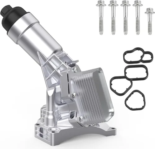 Vista 10 de Actualización de aluminio 03L115389C enfriador de aceite del motor para Volkswagen VW Golf Tiguan EOS Passat Seat Altea Audi A3 Q3 A4 Skoda, #OE