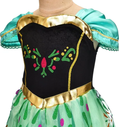 Vista 4 de Avady Disfraces de princesa para niñas, fiesta de cumpleaños, Halloween, cosplay, Navidad