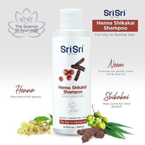 Vista 4 de SRI SRI TATTVA Shikakai - Champú de henna - Limpiador natural del cuero cabelludo ayurvédico para cabello sedoso, acondicionado, grueso y brillante
