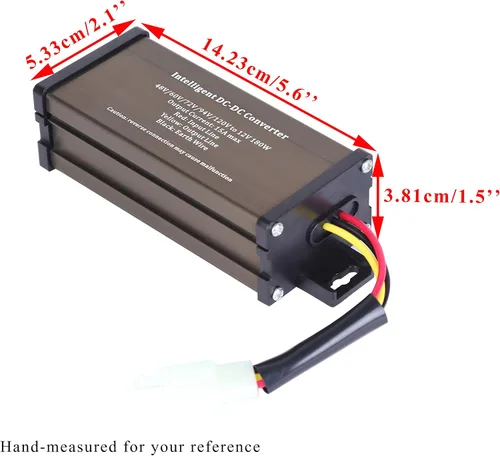 Vista 3 de Pro Chaser DC-DC 120V 108V 96V 84V 72V 60V 48V Voltaje a 12V reductor de voltaje reductor de voltaje reductor de voltaje 180W 15A para scooters