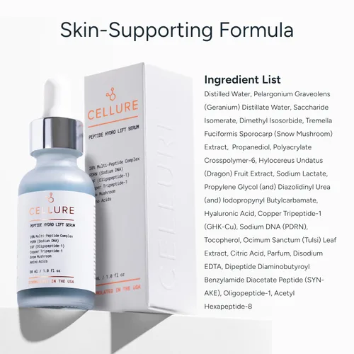 Vista 8 de Peptide Hydro Lift Serum - Suero facial reafirmante y suavizante multipéptido con péptidos de cobre y ácido hialurónico, 1.0 fl oz (1.0 fl oz)