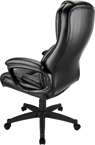 Vista 6 de Realspace® Fennington - Silla de cuero con respaldo alto, color negro