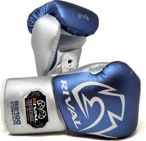 Vista 7 de RIVAL Boxing RS100 Guantes Profesionales de Sparring con Cordones, Hechos a Mano con PU de Microfibra Súper Rica, Diseñados Ergonómicamente