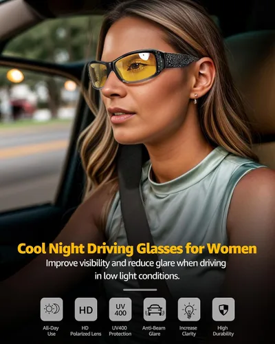 Vista 2 de LVIOE Gafas de sol polarizadasgafas de conducción de visión nocturna para mujeres LN010