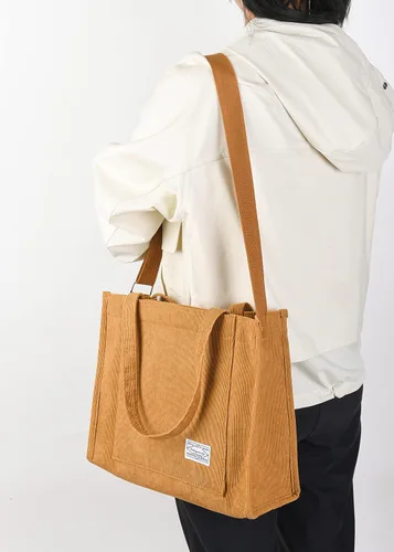 Vista 8 de Valleycomfy Bolsos de mano de pana casuales vintage para mujer, bolso cruzado para mujer, bolso de hombro de viaje, bolso ecológico