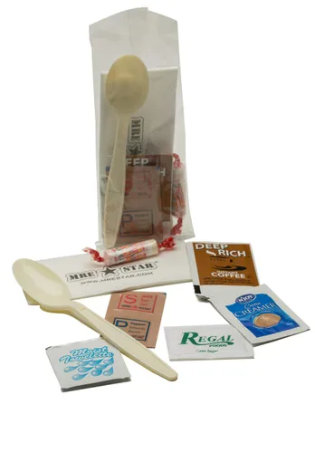 Vista 3 de MRE STAR Survival - Caja de comidas de emergencia listas para comer con accesorios y FRH, embalaje compacto y ligero, vida útil prolongada, 12