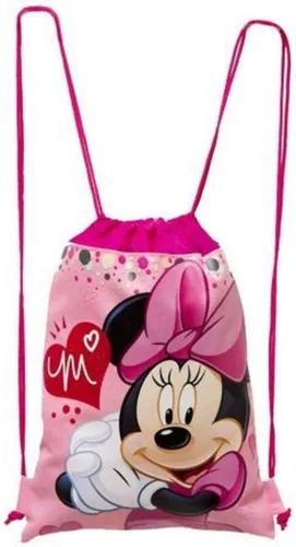 Vista 2 de Mickey and Minnie Mouse - Mochilas con cordón y cordones con monedero desmontable y libros de autógrafos (juego de 6), Rosa Azul, Cordón