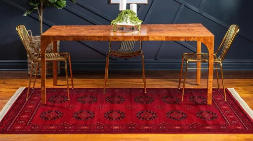 Vista 3 de Unique Loom Tekke Collection - Alfombra de área - Khabour (2' x 3' 1" Rectángulo Rojo/Negro)