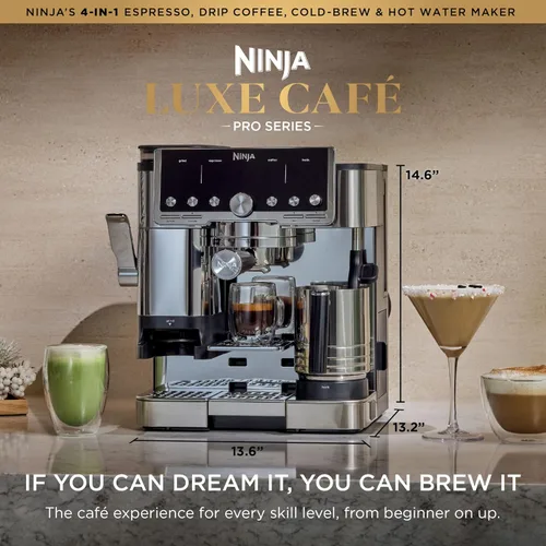Vista 2 de Ninja Luxe Café Pro - Máquina de café espresso 4 en 1, café por goteo y Acero inoxidable