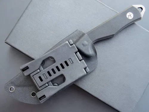 Vista 8 de Eafengrow EF107 Cuchillo de hoja fija con hoja de acero D2 y funda Kydex - Cuchillo compacto G10 para exteriores (negro)
