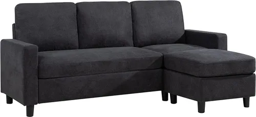 Vista 7 de SUNLEI Sofá modular de 79 pulgadas, sofás convertibles en forma de L para sala de estar, juegos de muebles de 3 piezas, sofá modular con diván