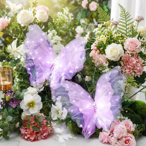 Vista 10 de Yinkin 2 piezas de 20 pulgadas de Navidad grandes 3D LED decoraciones