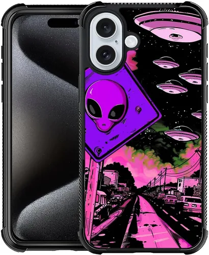 Vista 71 de CARLOCA Funda compatible con iPhone 15, increíble patrón de luz espacial nebulosa para niñas y niños, ultra protección, a prueba de golpes