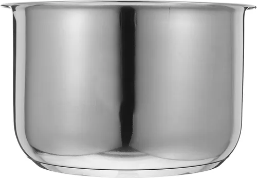 Vista 10 de Olla interna de olla a presión para olla arrocera de acero inoxidable para cocinar arroz de plata, recipiente de repuesto de 7.08 x 6.29 x 4.2
