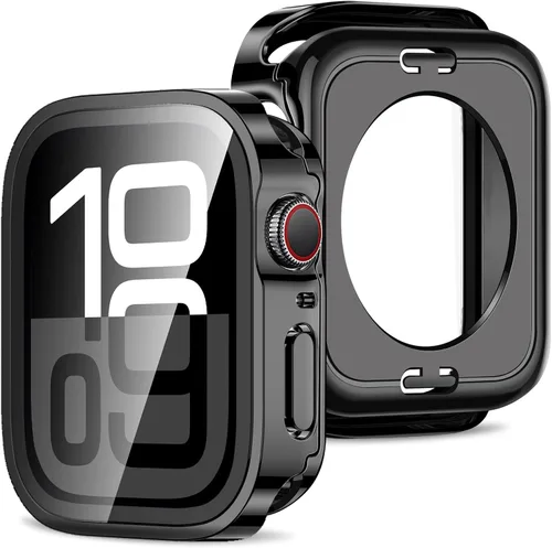 Vista 20 de Amizee 2 en 1 Estuche [Paquete de 2] Compatible con Apple Watch SE 3/2/1 Series 6/5/4 40mm con Protector de Pantalla Integrado, Cubierta Protectora