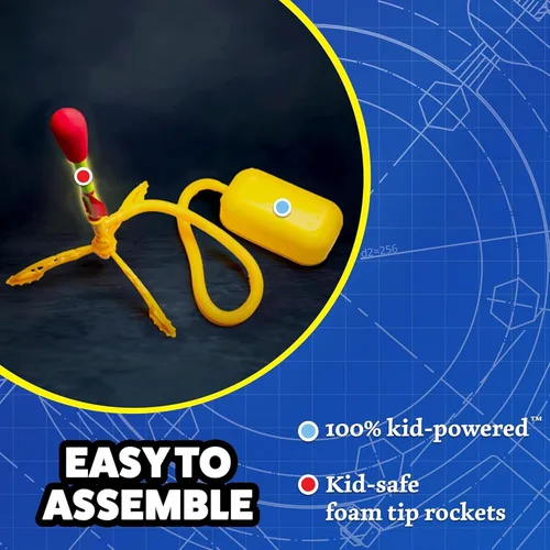 Vista 5 de Stomp Rocket Recambios de cohetes ultra LED, 2 cohetes, cohetes LED de repuesto con punta de espuma para niños, divertidos juguetes para patio
