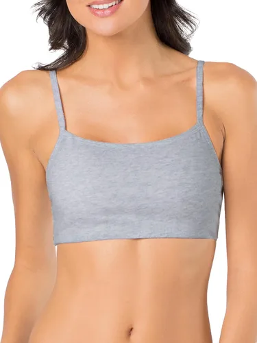 Vista 4 de Fruit of the Loom Women's Spaghetti Strap Cotton Pullover Sports Bra Value Pack