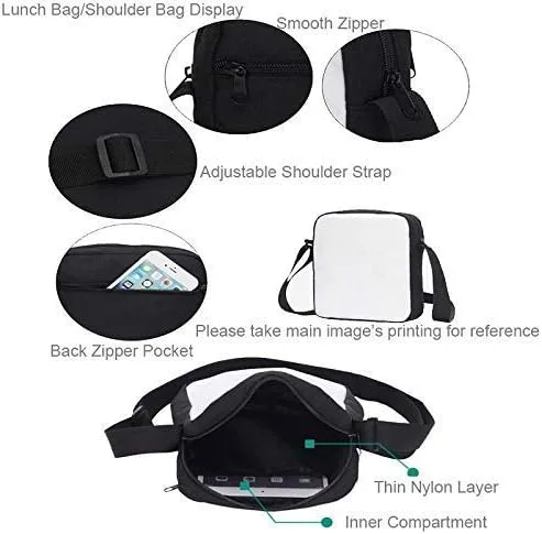 Vista 5 de MATMO Juego de mochila y lonchera de dinosaurio monstruo para niños, juego de mochila de dinosaurio 23-8