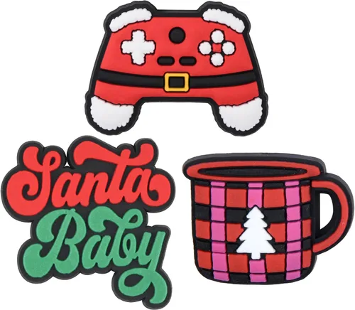 Vista 7 de Dijes navideños para zapatos, decoración para niñas, mujeres, adolescentes, niños