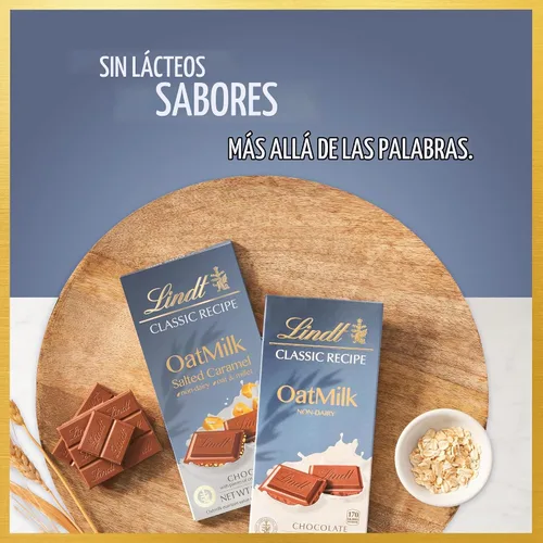 Vista 6 de Lindt - Barra de caramelo de chocolate con avena sin lácteos de receta clásica, paquete de 10, 3.5 onzas.