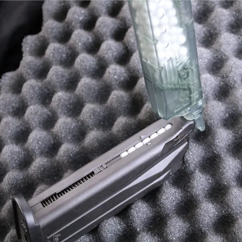 Vista 6 de MetalTac Airsoft Cargador de velocidad con capacidad de 100 BBs