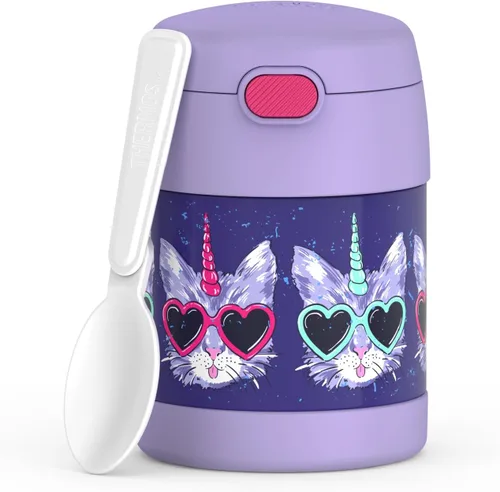 Vista 10 de THERMOS FUNTAINER - Tarro de comida para niños con cuchara, 10 onzas, Baby Shark