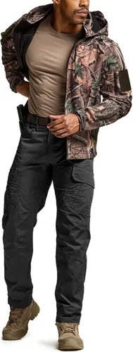 Vista 3 de CQR - Pantalones tácticos tipo cargo para hombre, tejido ripstop, resistentes al agua, ligeros, para uso diario, trabajo, senderismo o exteriores