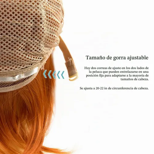 Vista 6 de Modernfairy Dark Orange Wig Short Anime Halloween Wigs for Men Women
