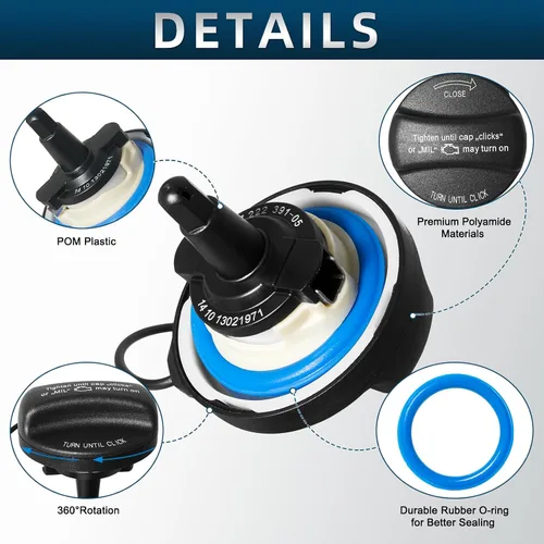 Vista 3 de Tapa del depósito de combustible compatible con Mini Cooper y BMW X1 X2 X3 X4 X5 X6 128i 135i 228i 320i 323i 325i xi 328i 330i 335i 428i 525i 530i