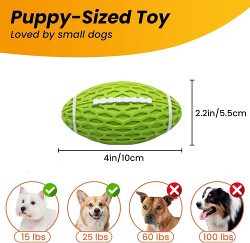Vista 2 de Juguete Chirriante Pequeño para Perros, Pelota de Goma para Perros Masticadores Agresivos, Juguetes Flotantes para Cachorros al Aire Libre, Juguete