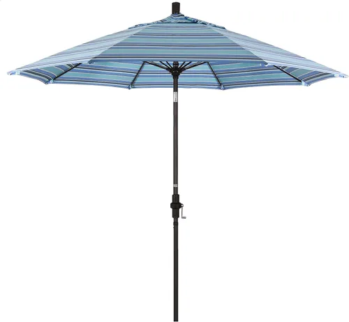 Vista 32 de California Umbrella GSCUF908117-5410 - Sombrilla redonda de 9 pies con poste de aluminio y varillas de fibra de vidrio para patio, 9 pies