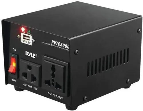 Vista 12 de Pyle Convertidor de Voltaje Subida y Bajada - Transformador de Voltaje Convertidor de 500 Vatios con Puerto de Carga USB, Adaptador de Corriente UK
