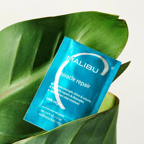 Vista 2 de Malibu C Miracle Repair Treatment - Proteína nutritiva y vitamina B5 para hebras de cabello débiles y dañadas