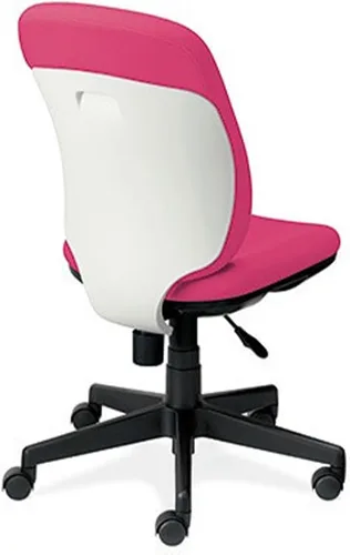 Vista 8 de Plus Silla de oficina Presea respaldo bajo Shell blanco sin codos rosa KC-K56SL PK 697835