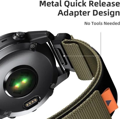 Vista 5 de ANCOOL Compatible con Fenix 6/Fenix 5/Fenix 7/Fenix 6 Pro, repuesto para Fenix 7 Pro, Fenix 5 Plus, correa de reloj de nailon de 0.866 in Forerunner