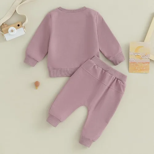 Vista 4 de Mubineo Conjunto de sudadera de manga larga para bebé niño y niña, para otoño e invierno