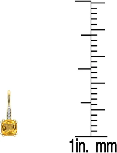 Vista 3 de Dazzlingrock Collection - Pendientes colgantes para mujer, oro amarillo de 14 quilates