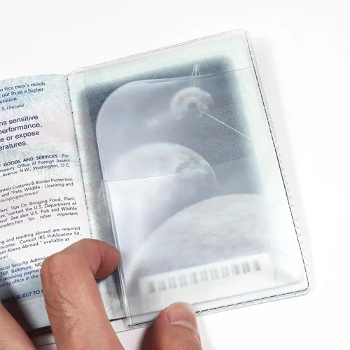 Vista 5 de Cubiertas de plástico para pasaporte, Claro, Cartera de viaje