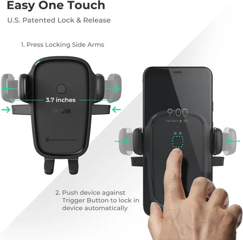 Vista 2 de iOttie Cargador de Coche Easy One Touch Inalámbrico 2 Qi Soporte de Tablero para iPhone, Samsung Galaxy, Huawei, LG, Smartphones