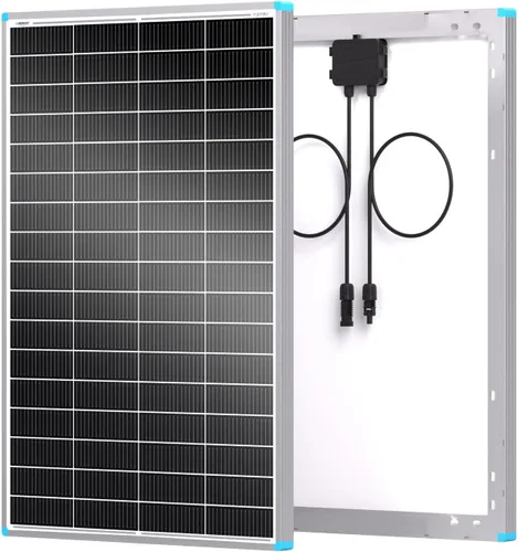 Vista 15 de Renogy Panel Solar de 50 W 12 V, Cargador de Módulo PV Monocristalino de Alta Eficiencia de 50 W para Techo de Casa Rodante, Marina, Granja, Batería